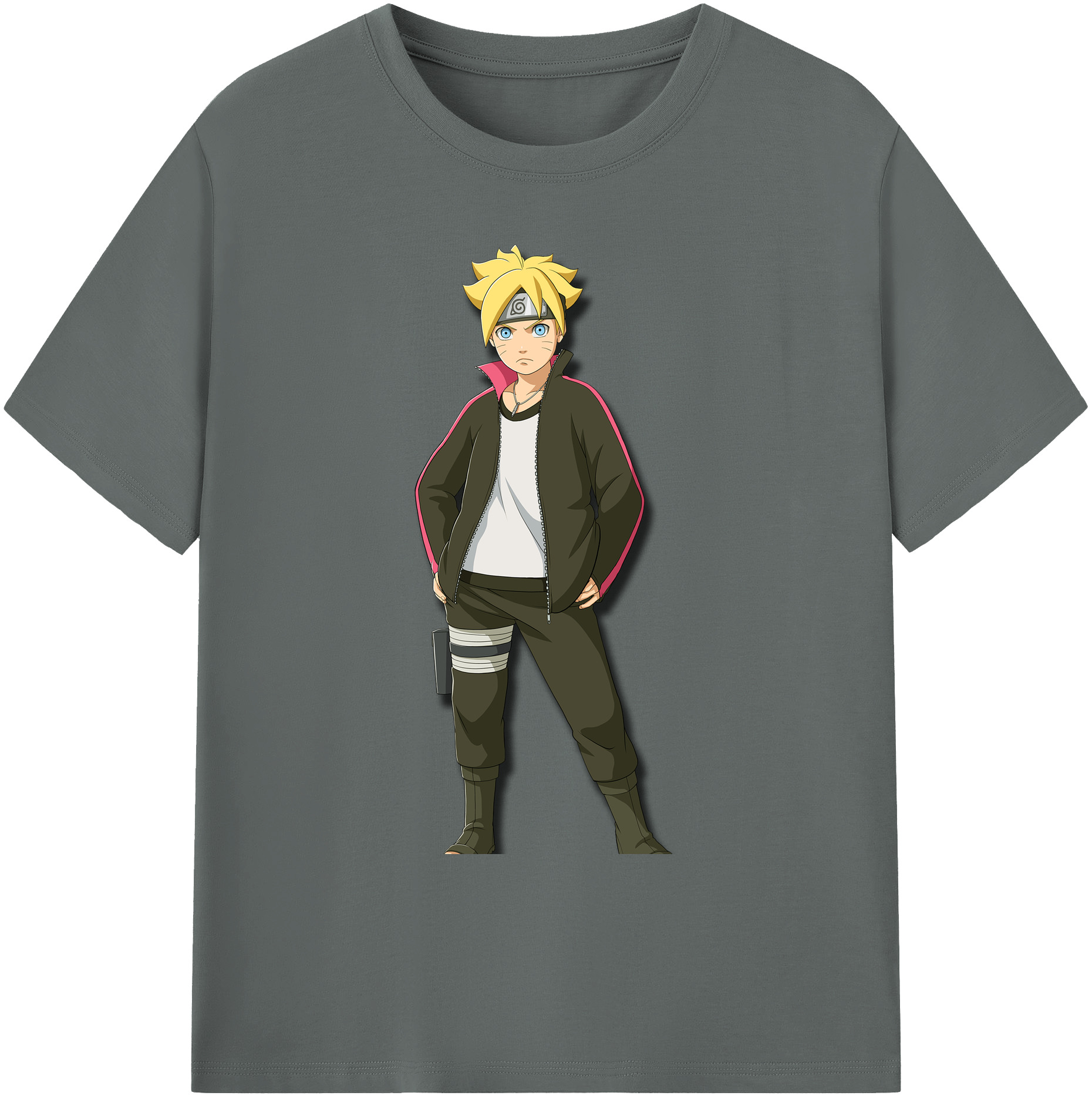 （画像用） NARUTO -ナルト- うずまき ボルト Uzumaki Boruto 綿100％ メンズ半袖Tシャツ｜肌触りやわらか＆通気性